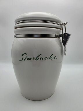 Starbucks 1990s Vintage White Ceramic 1# Storage Canister